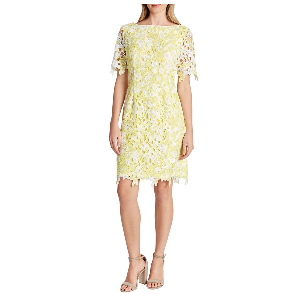 Women's Short Sleeve Floral Lace Dress